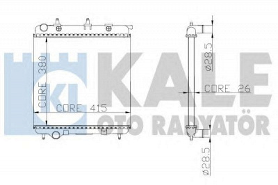 KALE OTO RADYATOR 297000 -  Радиатор, охлаждение двигателя
